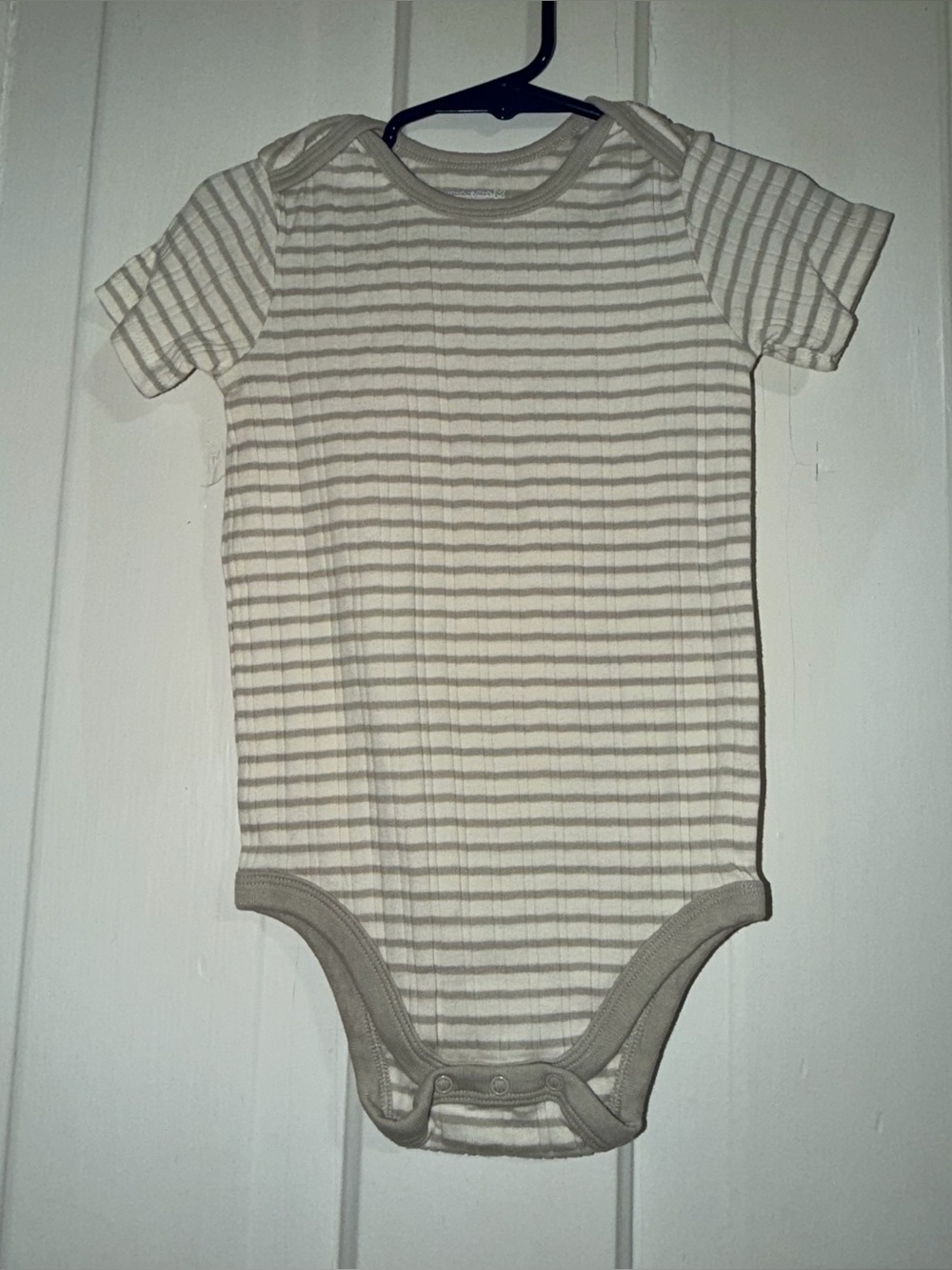 Boys girls toddler size 24 2T one piece Striped Neutral Short-Sleeve Baby